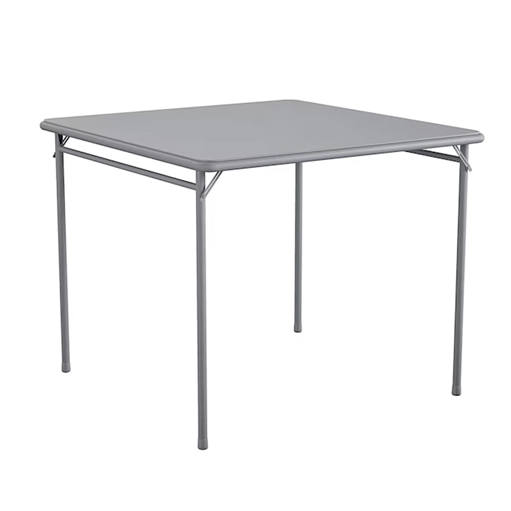 Cosco Square Vinyl Folding 4-Person Dining Table, Gray