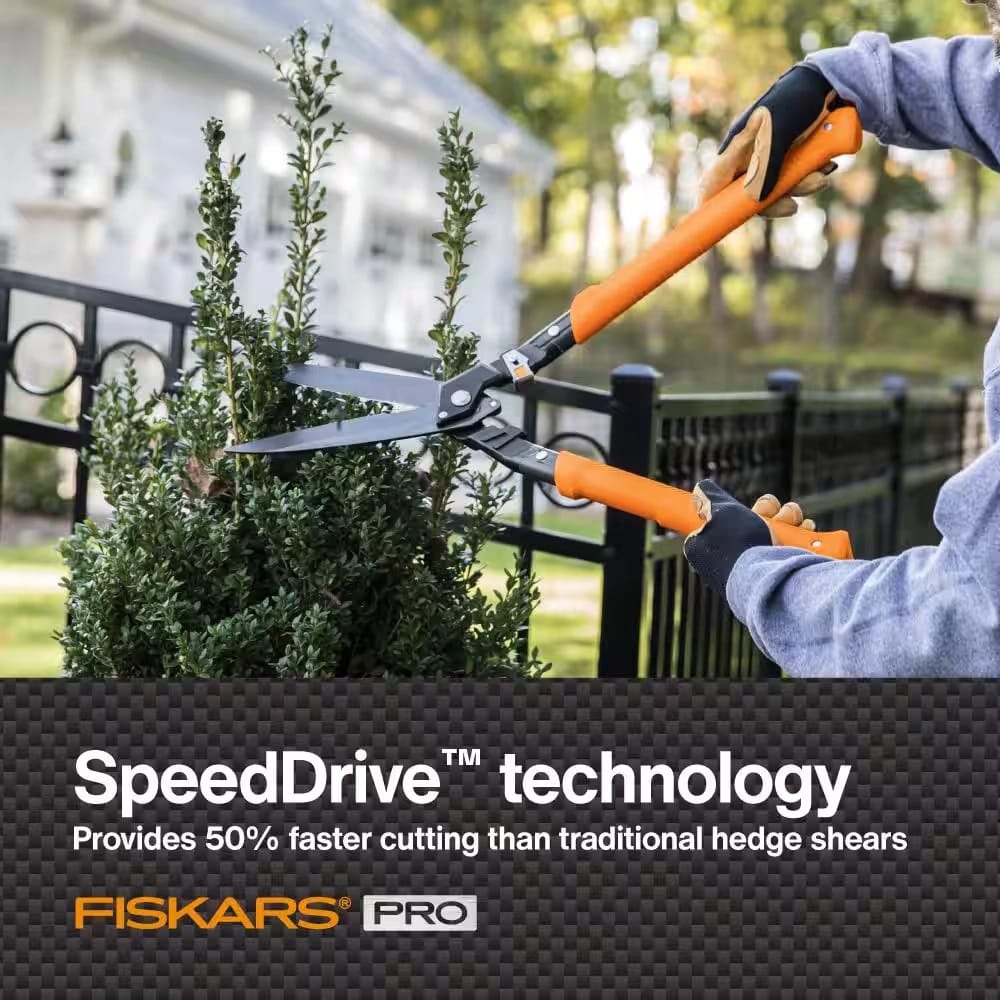 Fiskars Pro 9" Steel High Carbon Blades Aluminum Handled Hedge Shears