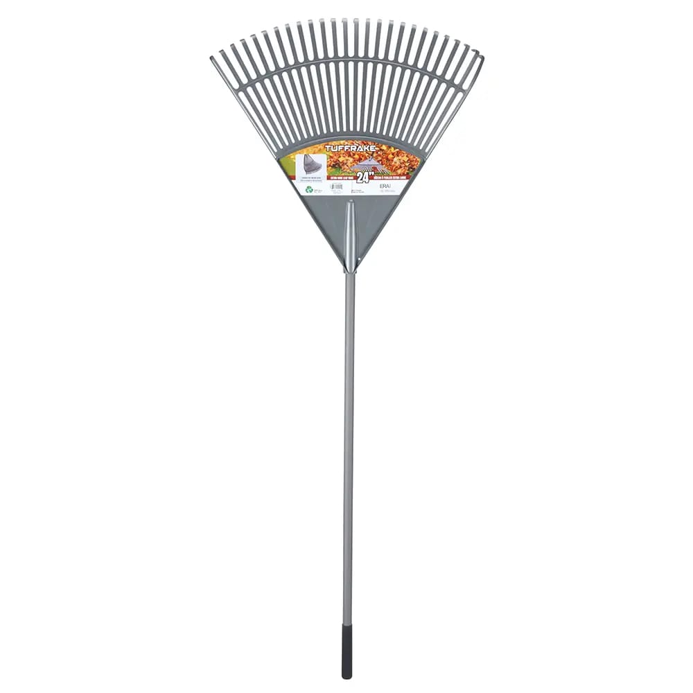 TuffRake Gray Leaf Rake, 24"