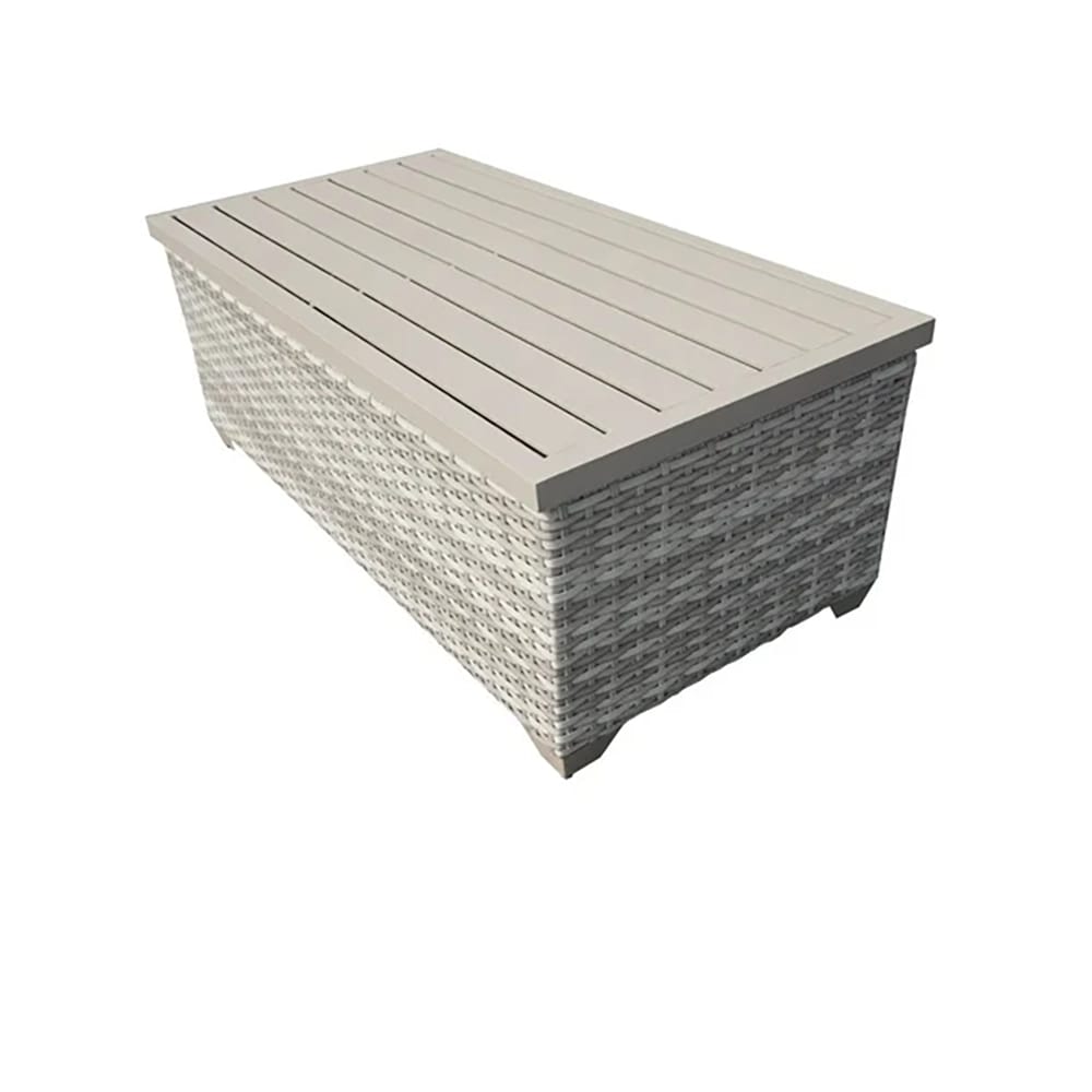 TK Classics Storage Coffee Table, Vanilla Cream