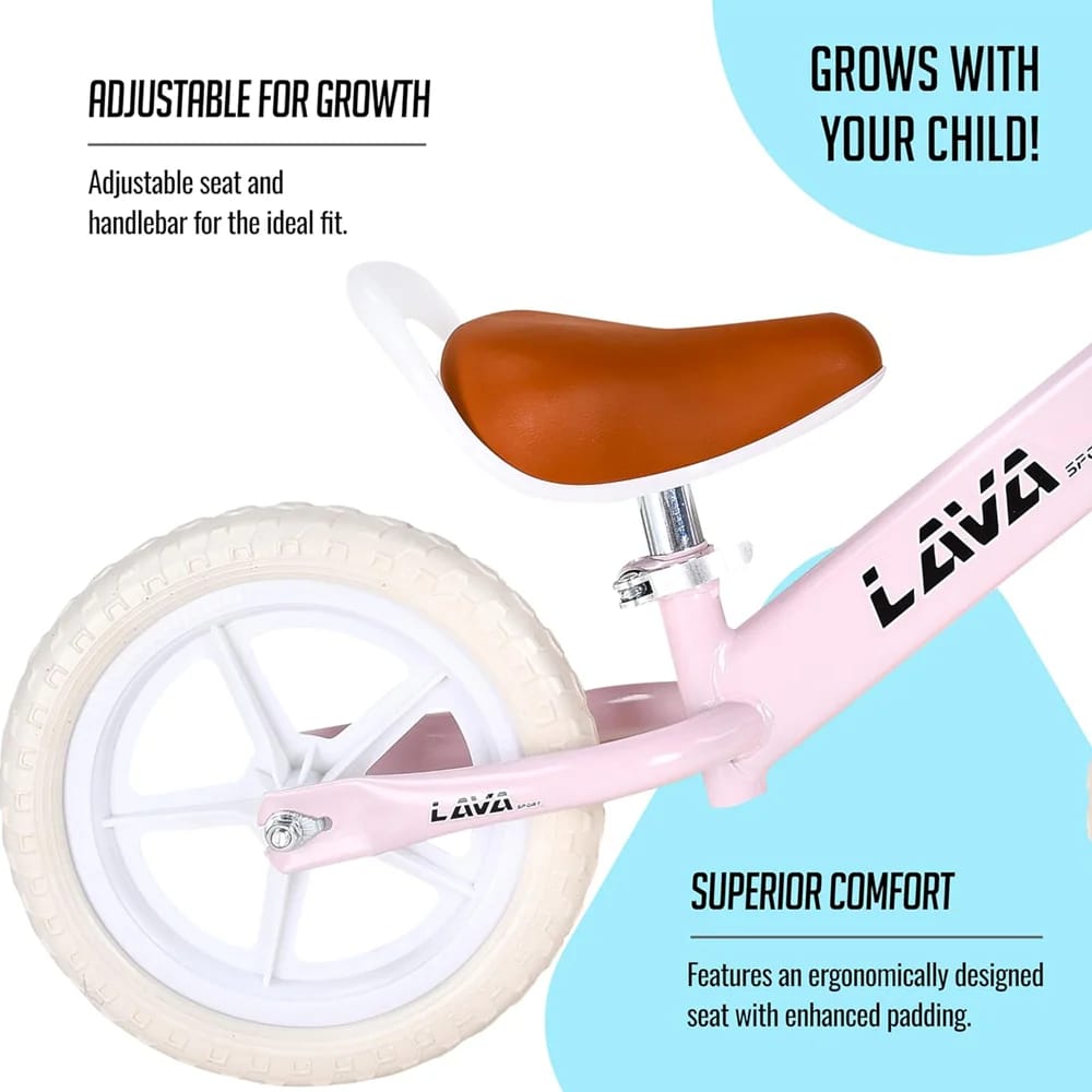 LAVA Sport Vintage Balance Bike, Pink