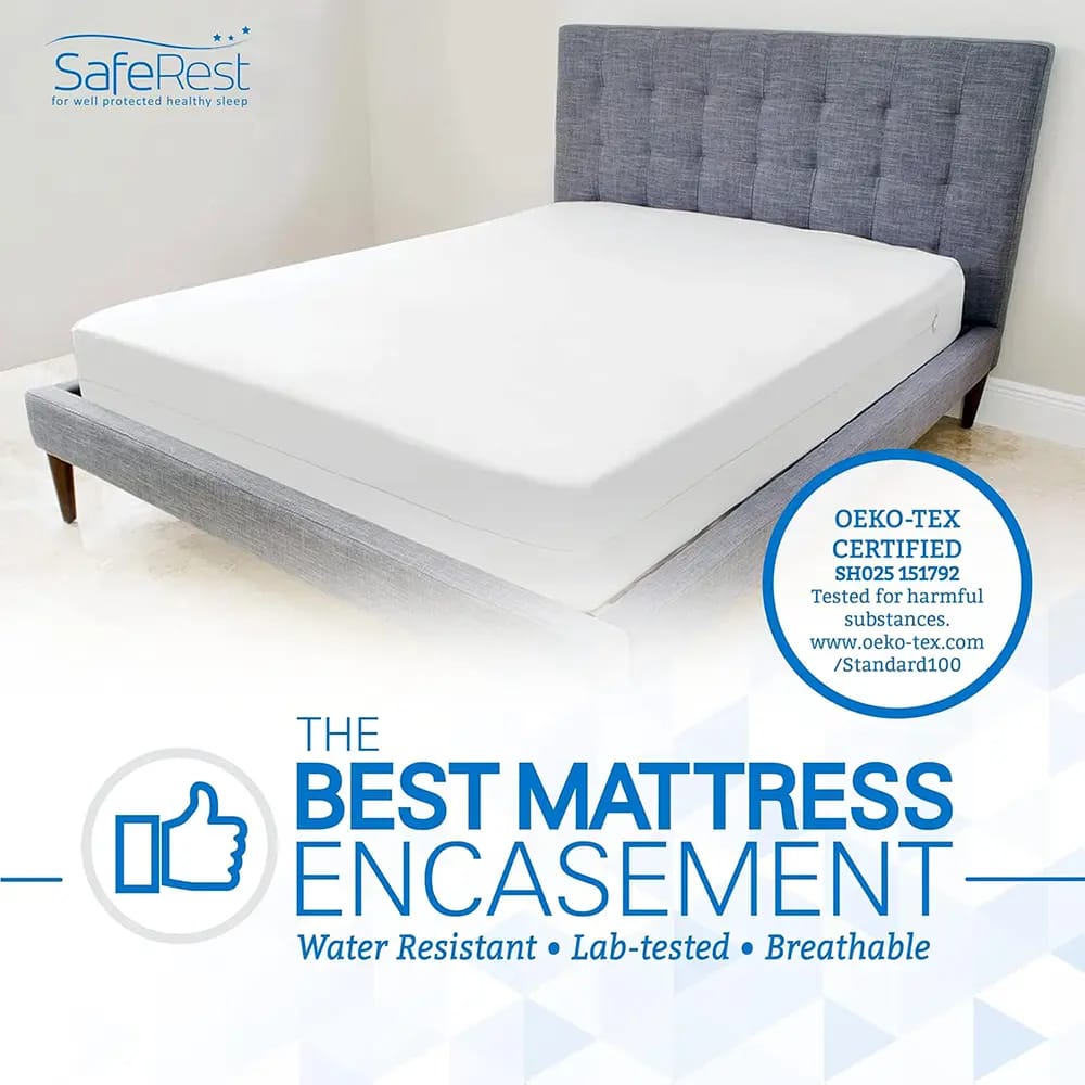 SafeRest Zippered Waterproof Mattress Protector, California King