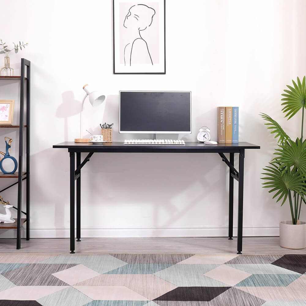 55" Foldable Desk, Black