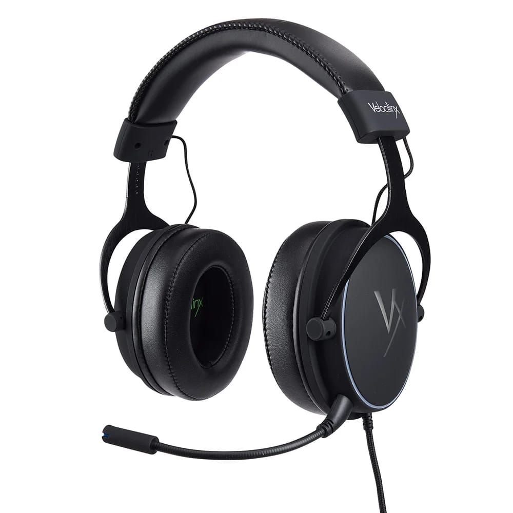 Velocilinx Surround Sound USB Gaming Headset, Black