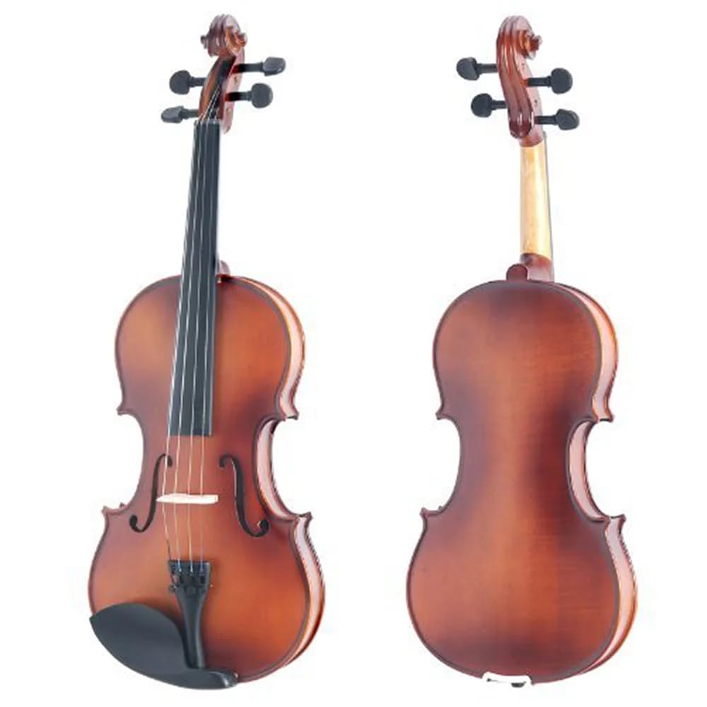 Mendini 15" Solid Wood Viola, Satin Antique