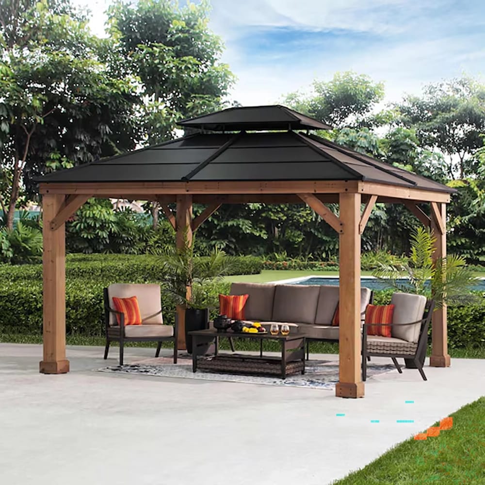 11' x 13' Hardtop Cedar Gazebo
