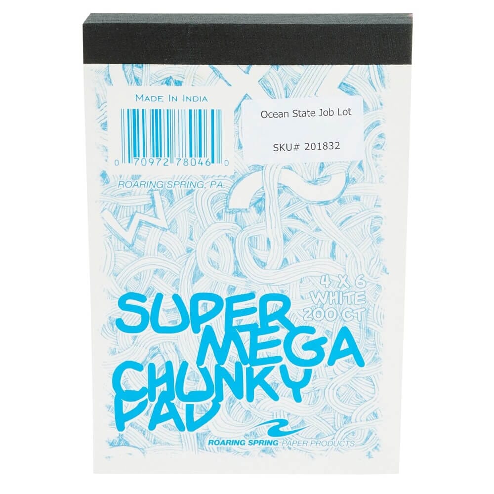 Super Mega Chunky 4" x 6" Pad, 200 Sheet