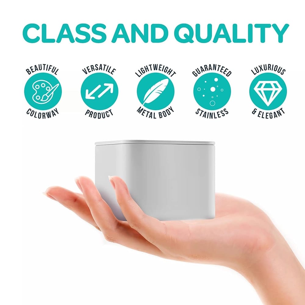 thumbnail image 2 of 24-Pack Teal Candle Tins 8 Oz With Lids - Marble Print Containers For DIY 2 of 6