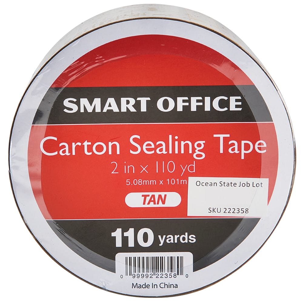 Smart Office Carton Sealing Tape, 110 yds