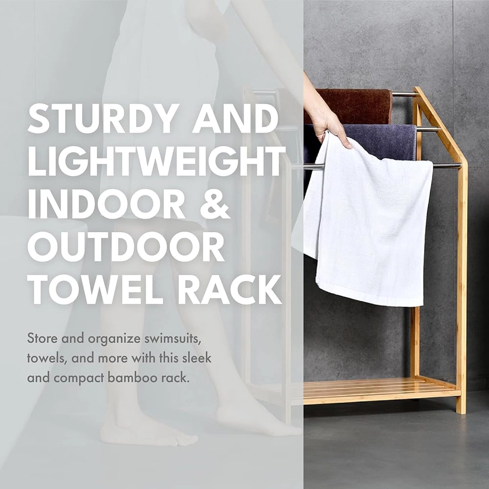 ToiletTree Products Bamboo Towel Rack Holder