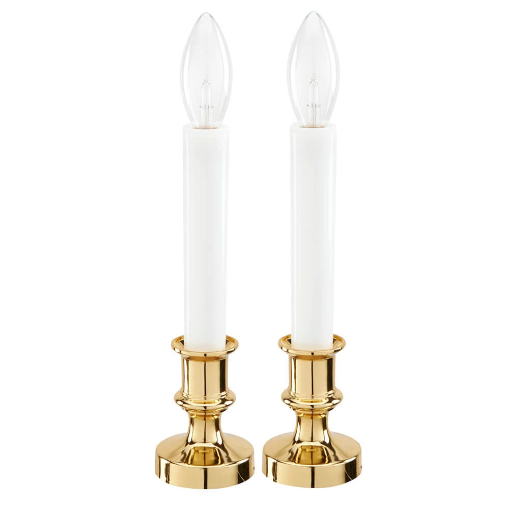 Jingle Time Battery Operated Candle Lamps, Set of 2