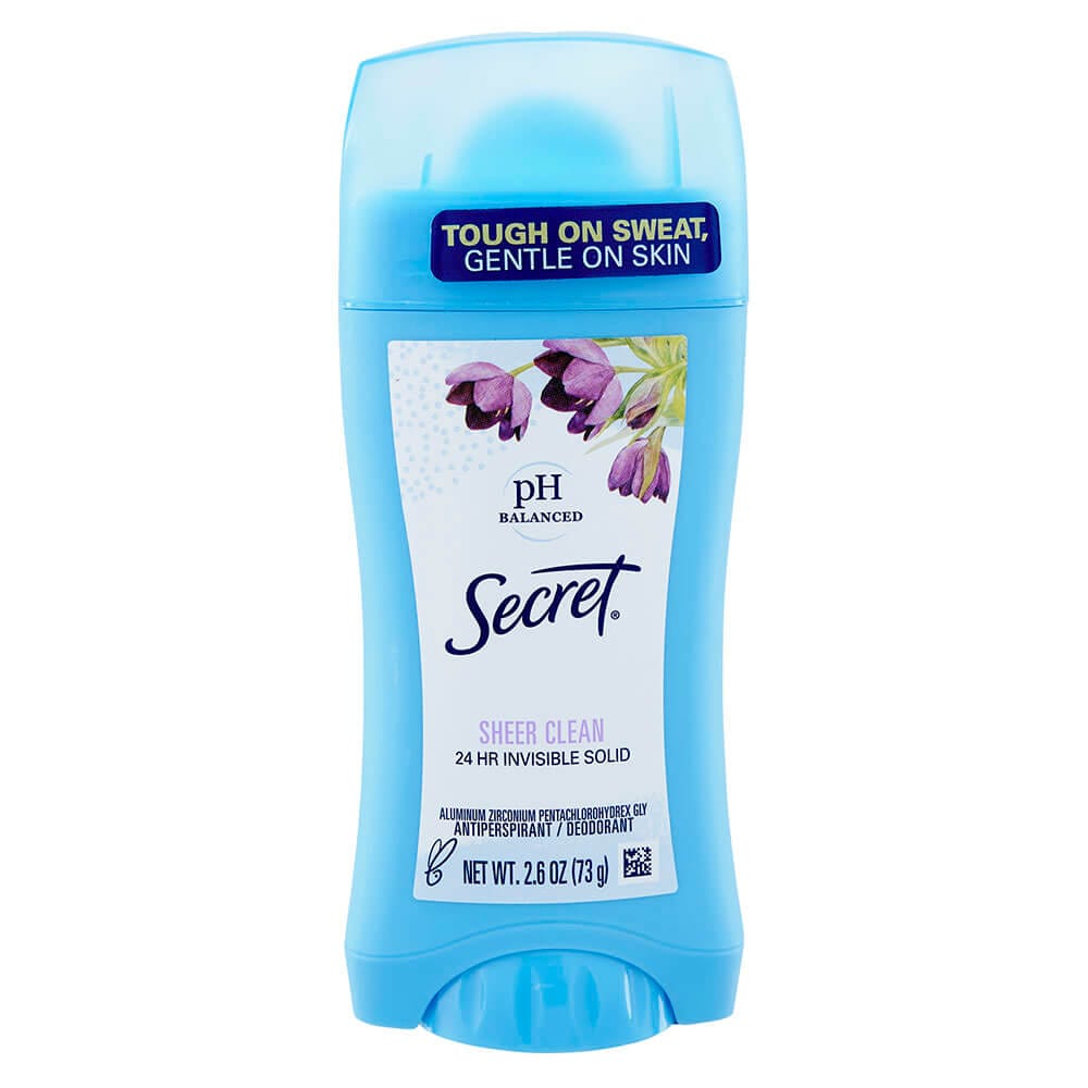 Secret Sheer Clean Invisible Solid Deodorant, 2.6 oz