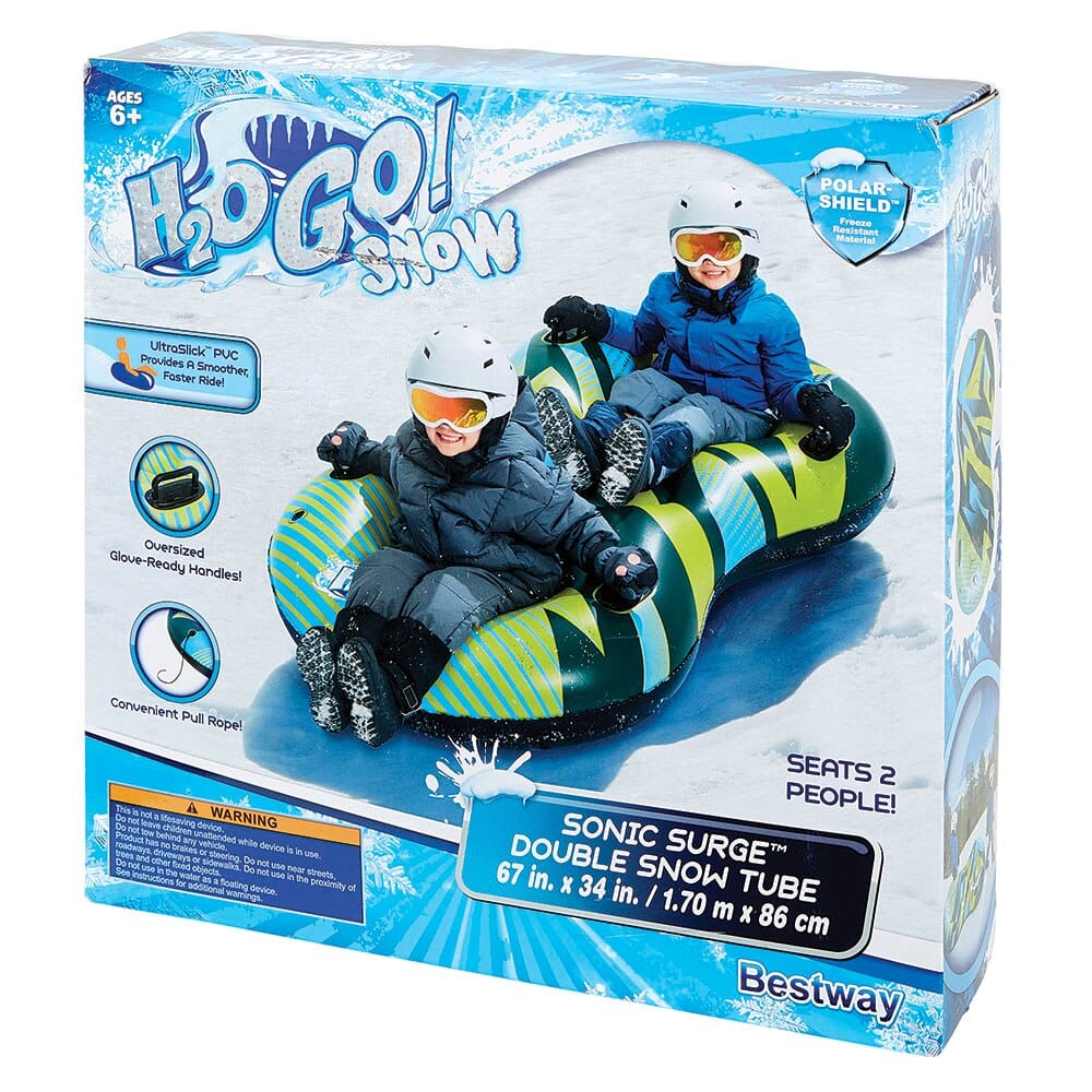 Bestway H2OGO! Snow Sonic Surge Double Snow Tube, 67" x 34"