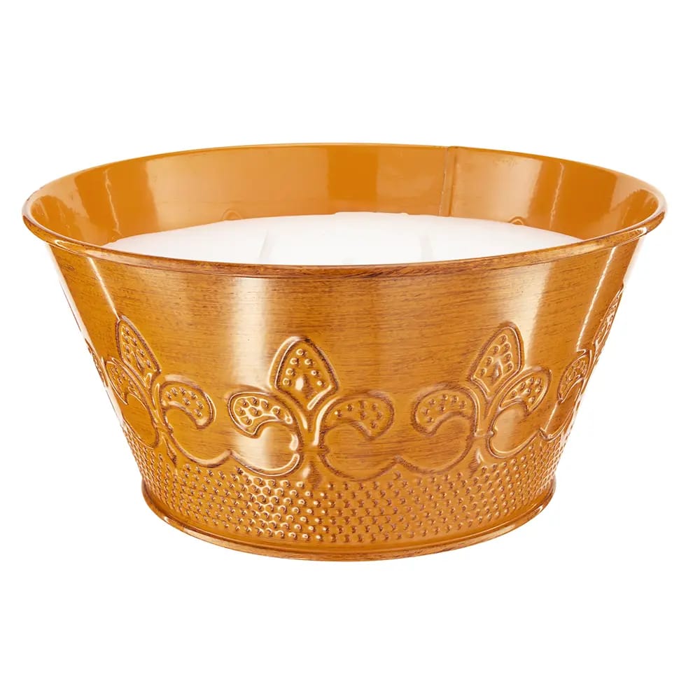 Embossed Citronella Candle, 25 oz, Orange