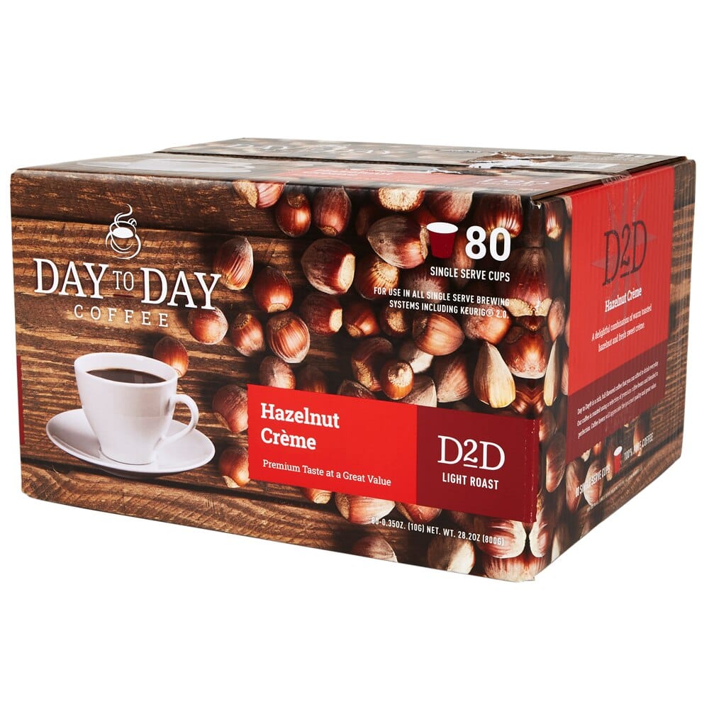 Day to Day Hazelnut Creme Coffee, 80 Count