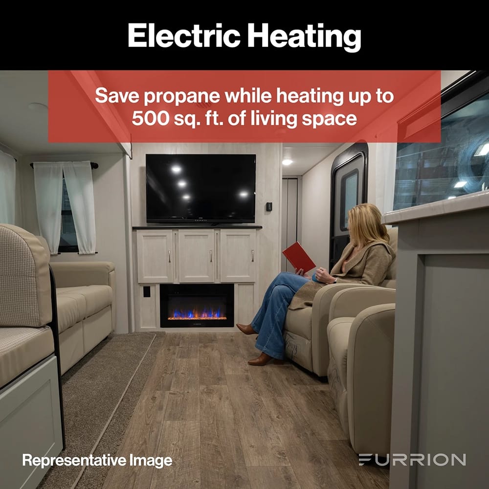 Furrion 30" Built-In Electric Fireplace, Black