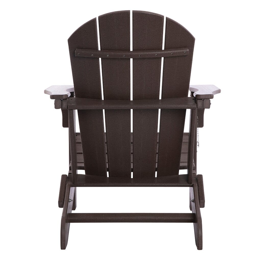 All-Weather Folding Adirondack Chair, Brown