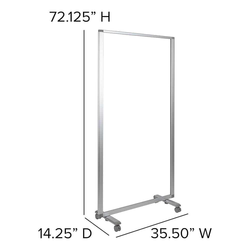 Single Mobile Partition, 36" x 72"
