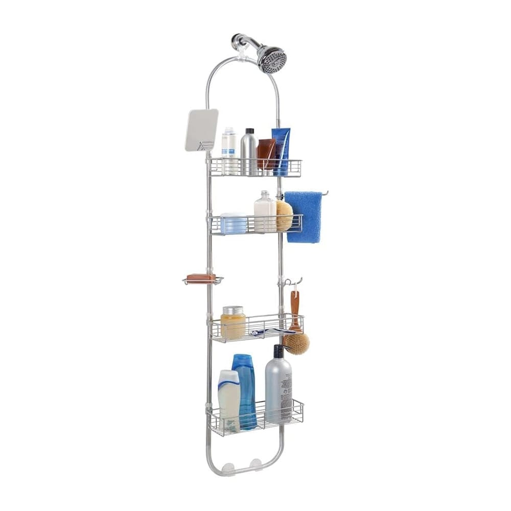 mDesign 4-Tier Stainless Steel Shower Caddy