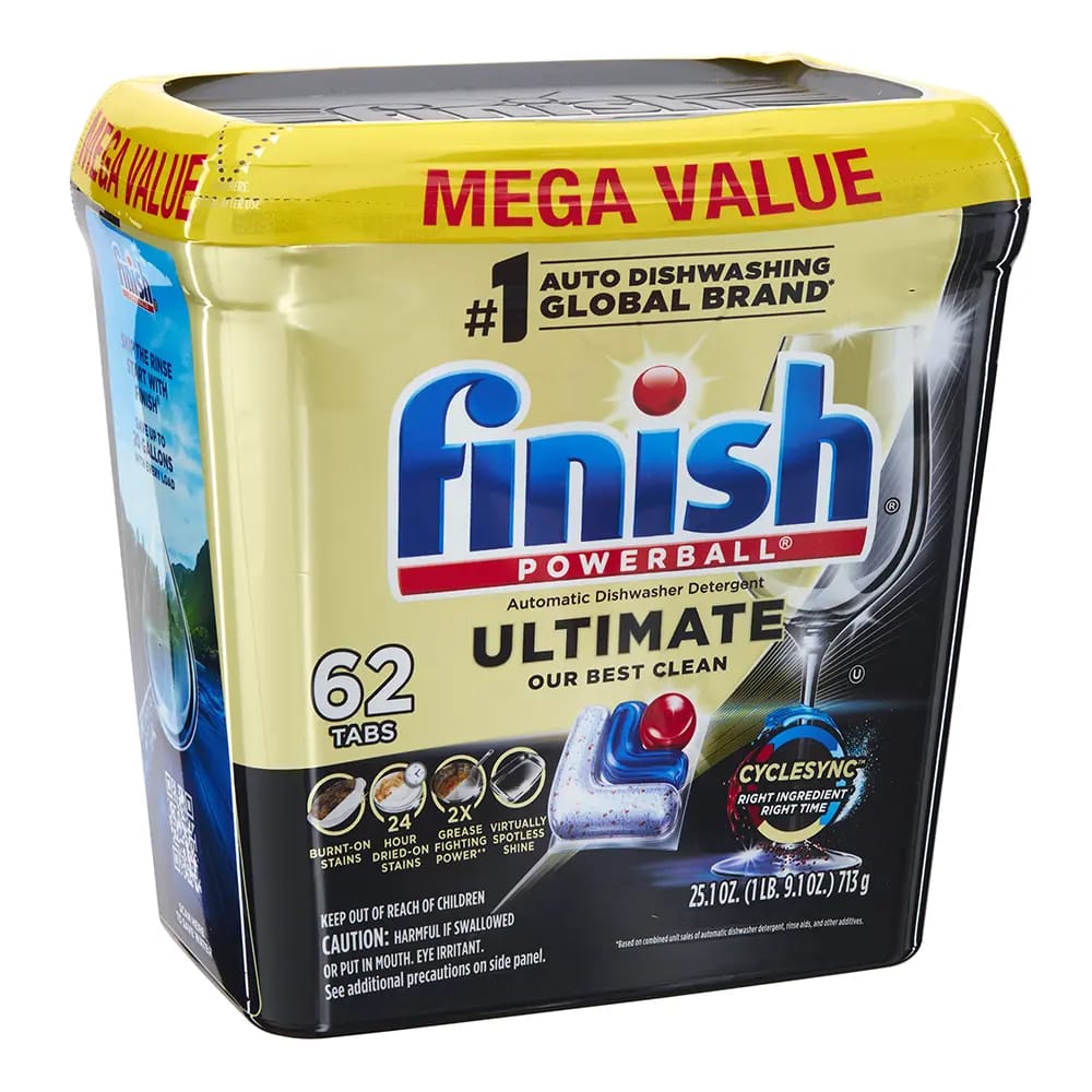 Finish Powerball Ultimate Dishwasher Detergent Tabs, 62 ct