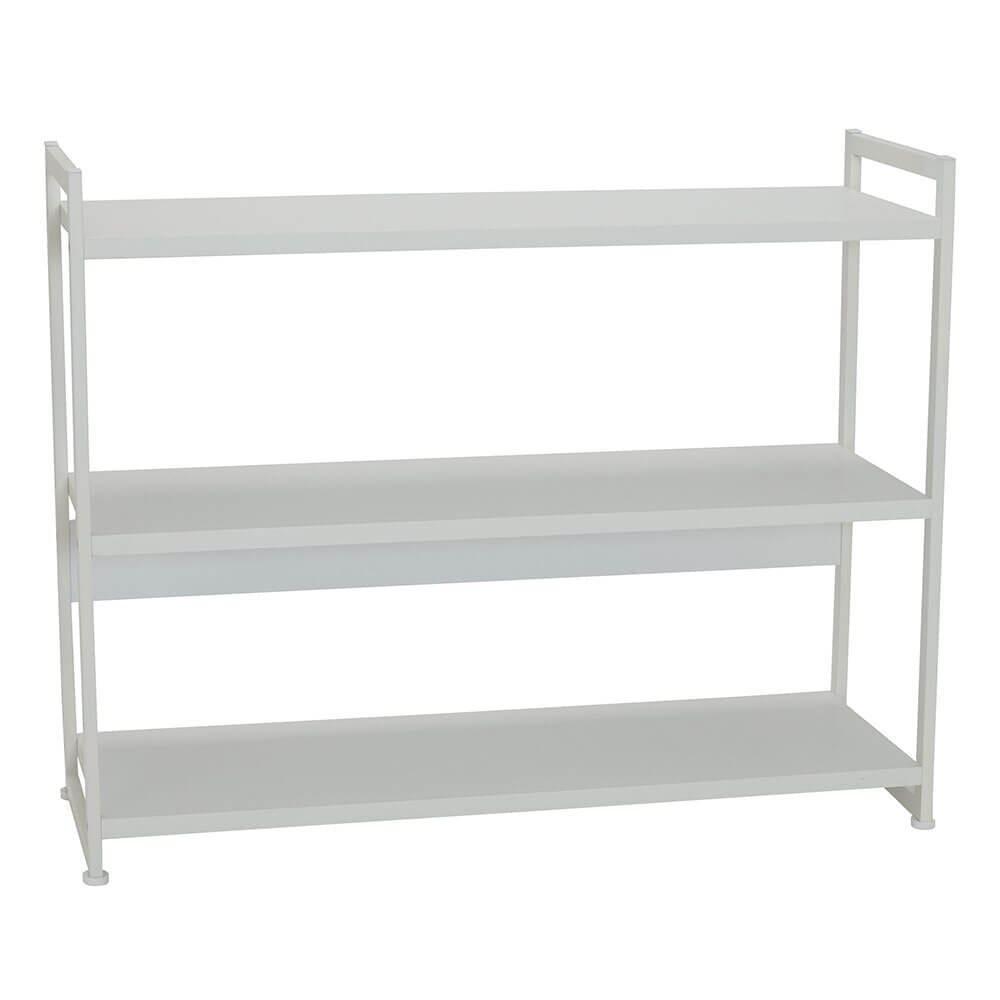 Household Essentials Jamestown Collection 3-Tier Bookshelf, Scandinavian White