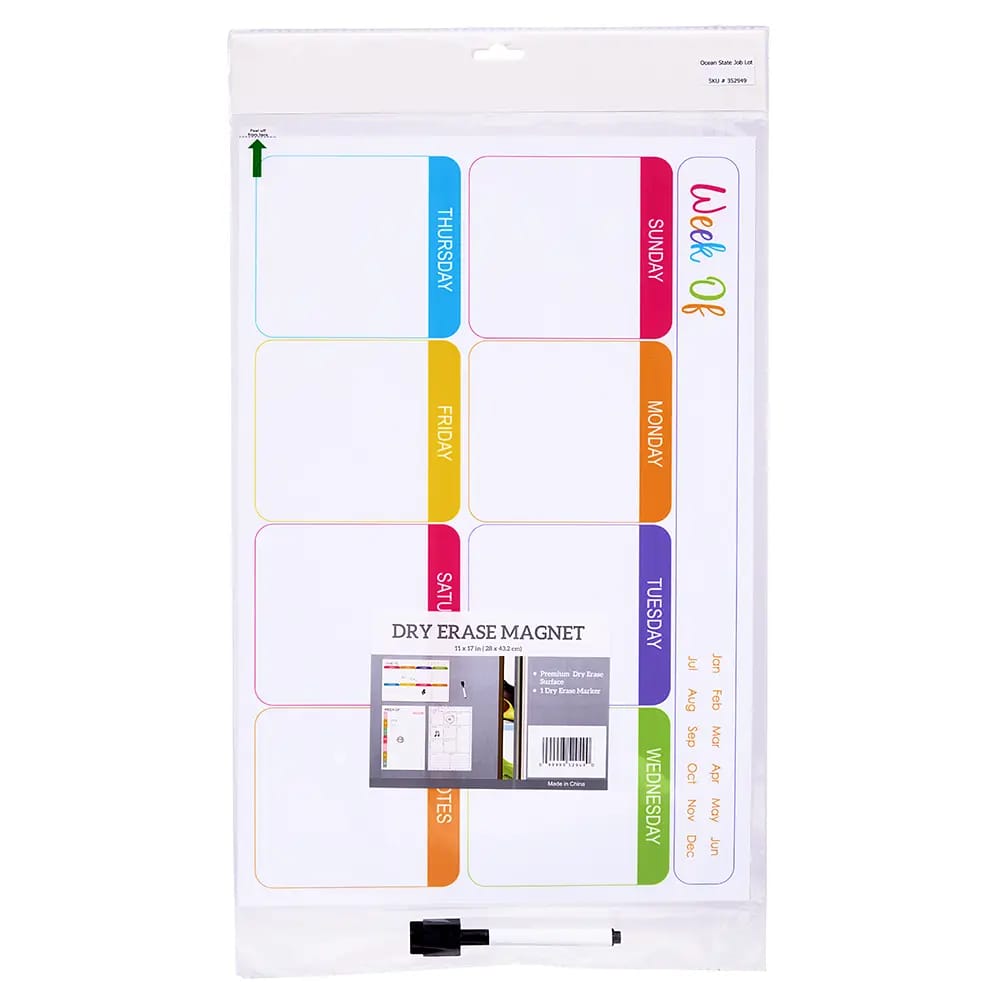 Dry Erase Weekly Planner Magnet