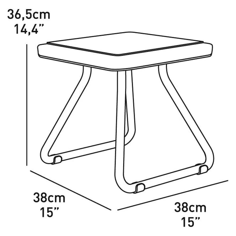 Keter Rio 3Piece Resin Wicker Patio Furniture Set, Brown
