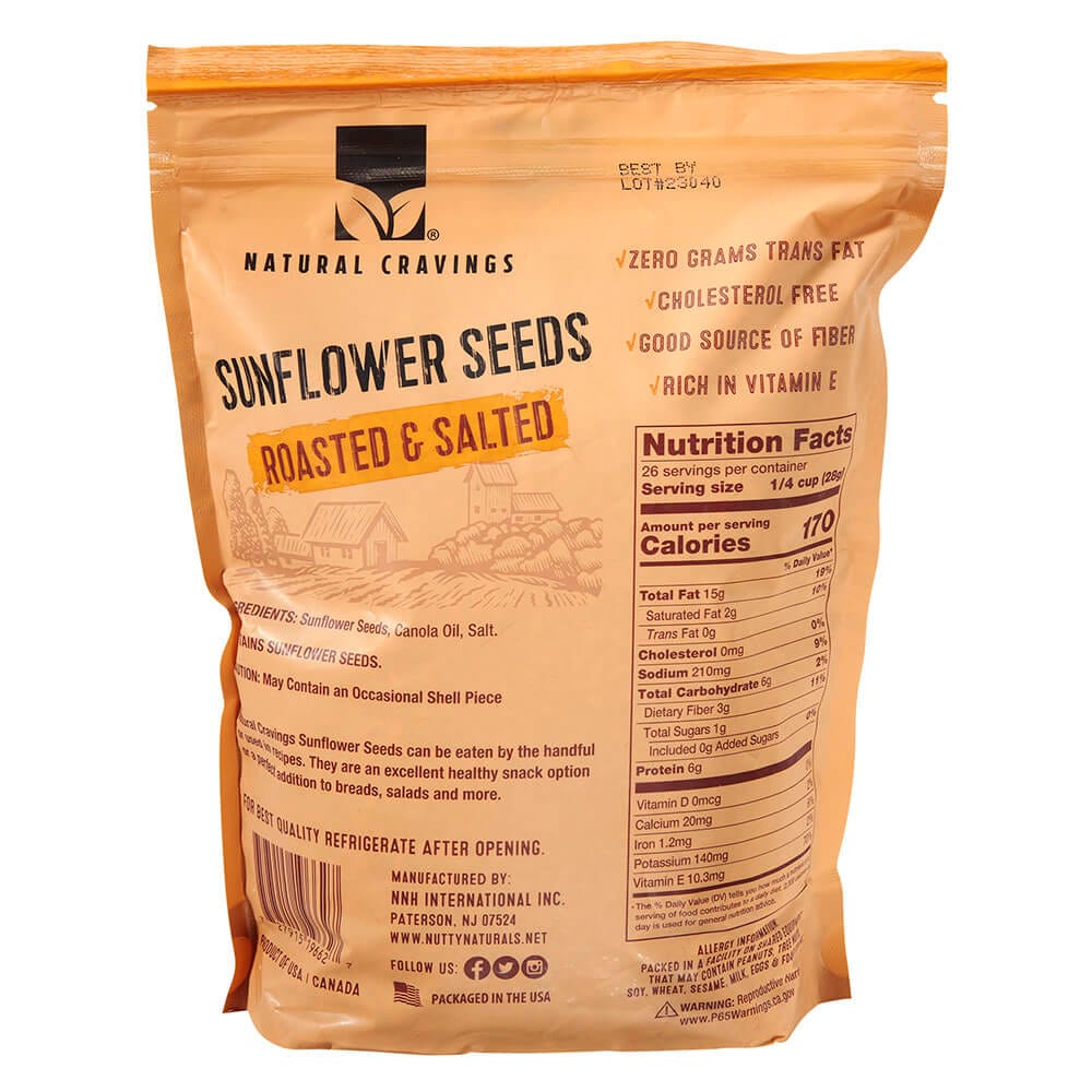 Roasted and Salted Sunflower Seeds, 26 oz