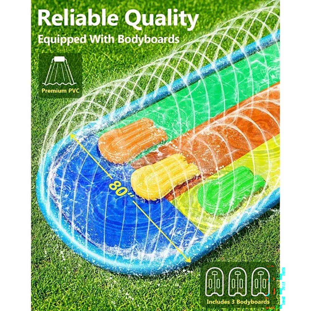 Sunrio 16' x 80" Triple Lawn Water Slide
