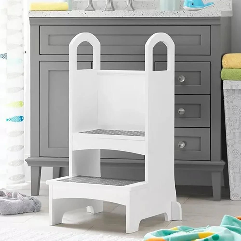 Whitmor Kid's Helper Step Stool, White