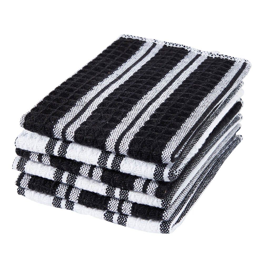 Home Concepts Striped Cotton Dish Cloths, 6 Count