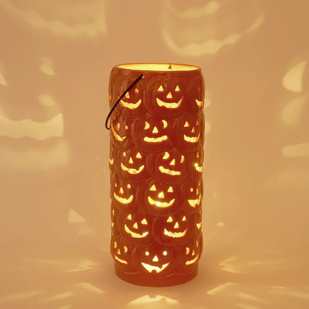 LED Ceramic Pumpkin Decor, 16"