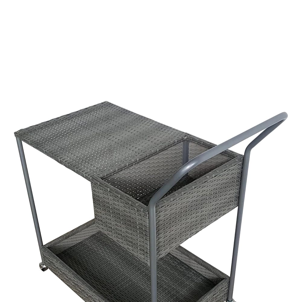 TK Classics Outdoor Resin Bar Cart, Gray