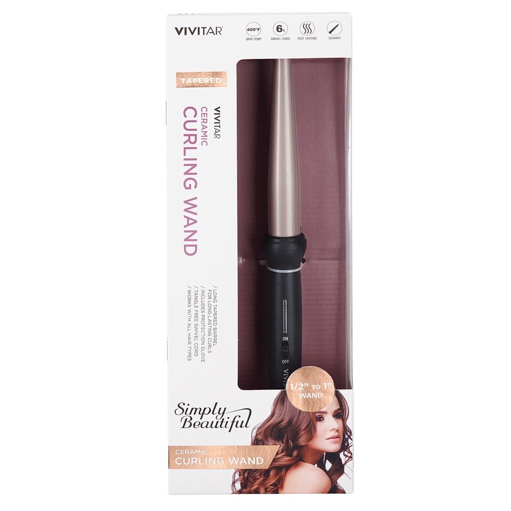 Vivitar Simply Beautiful Ceramic Curling Wand