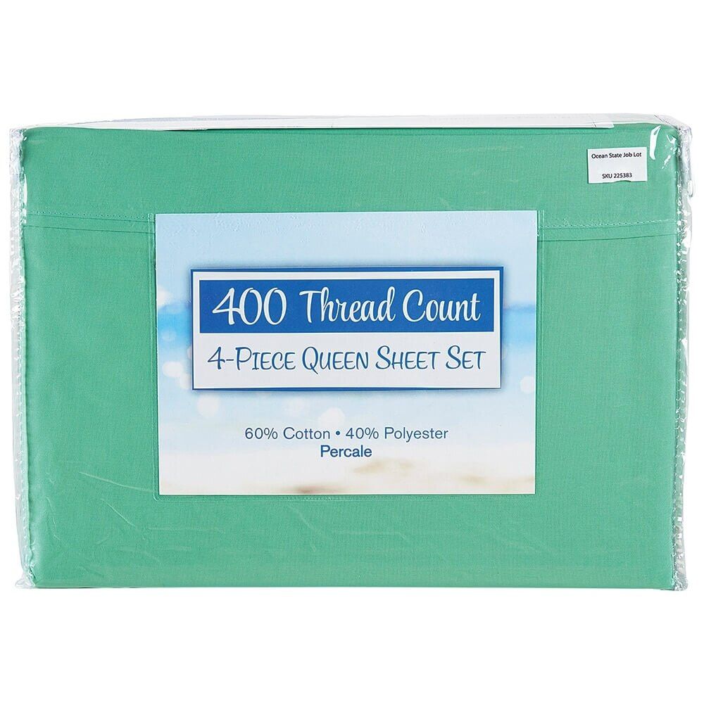 Coastal Collection 400 Thread Count Queen Sheet Set, 4-Piece