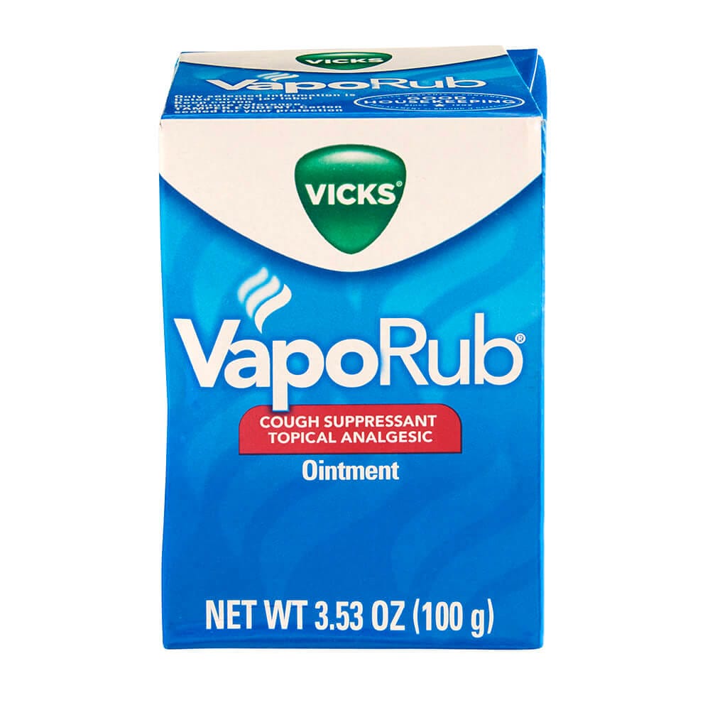 Vicks VapoRub Cough Suppressant Topical Analgesic Ointment, 3.53 oz