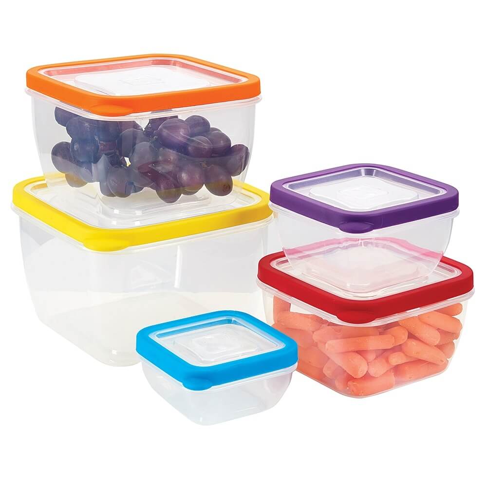 Food Storage Container Set, 10-Pieces