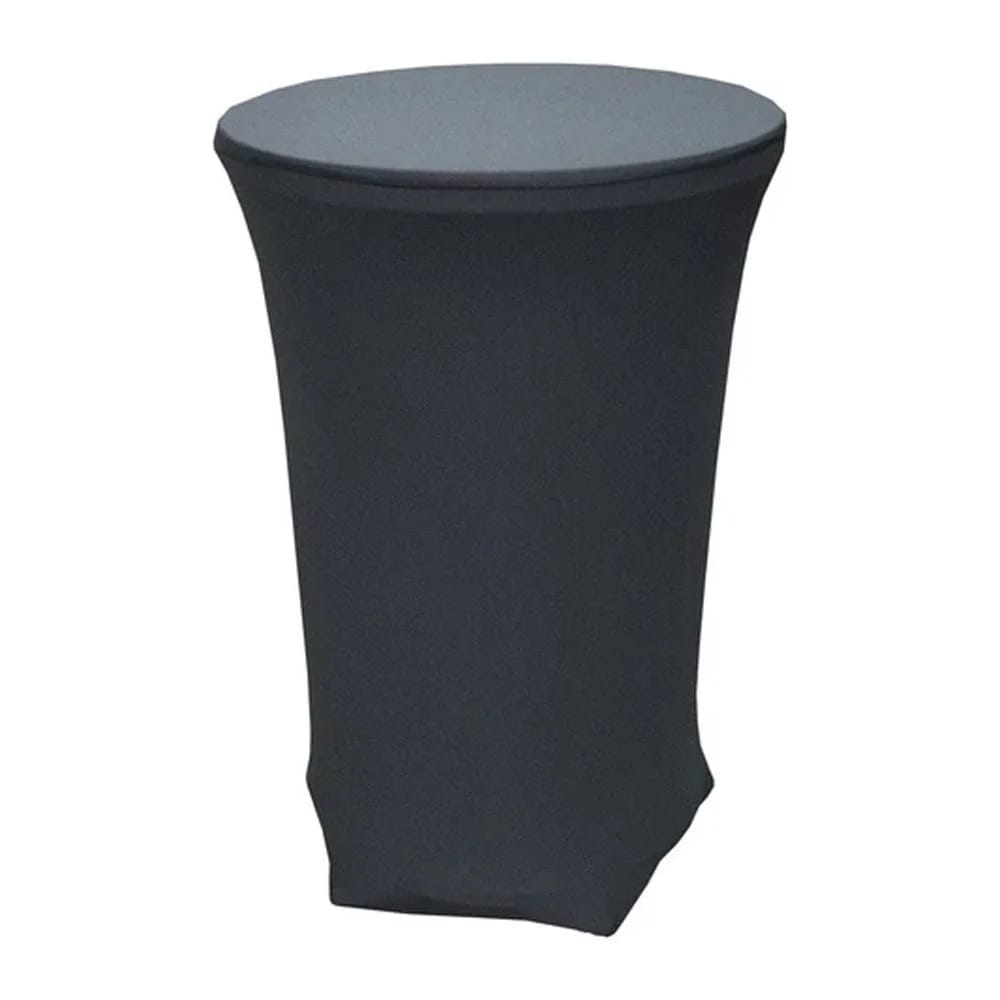 Carlisle Snap Drape Round Stretch Table Cover, 28" x 43", Black