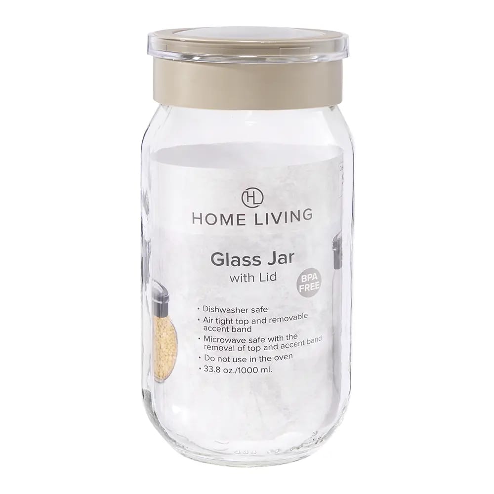 Home Living Glass Jar, 33.8 oz.