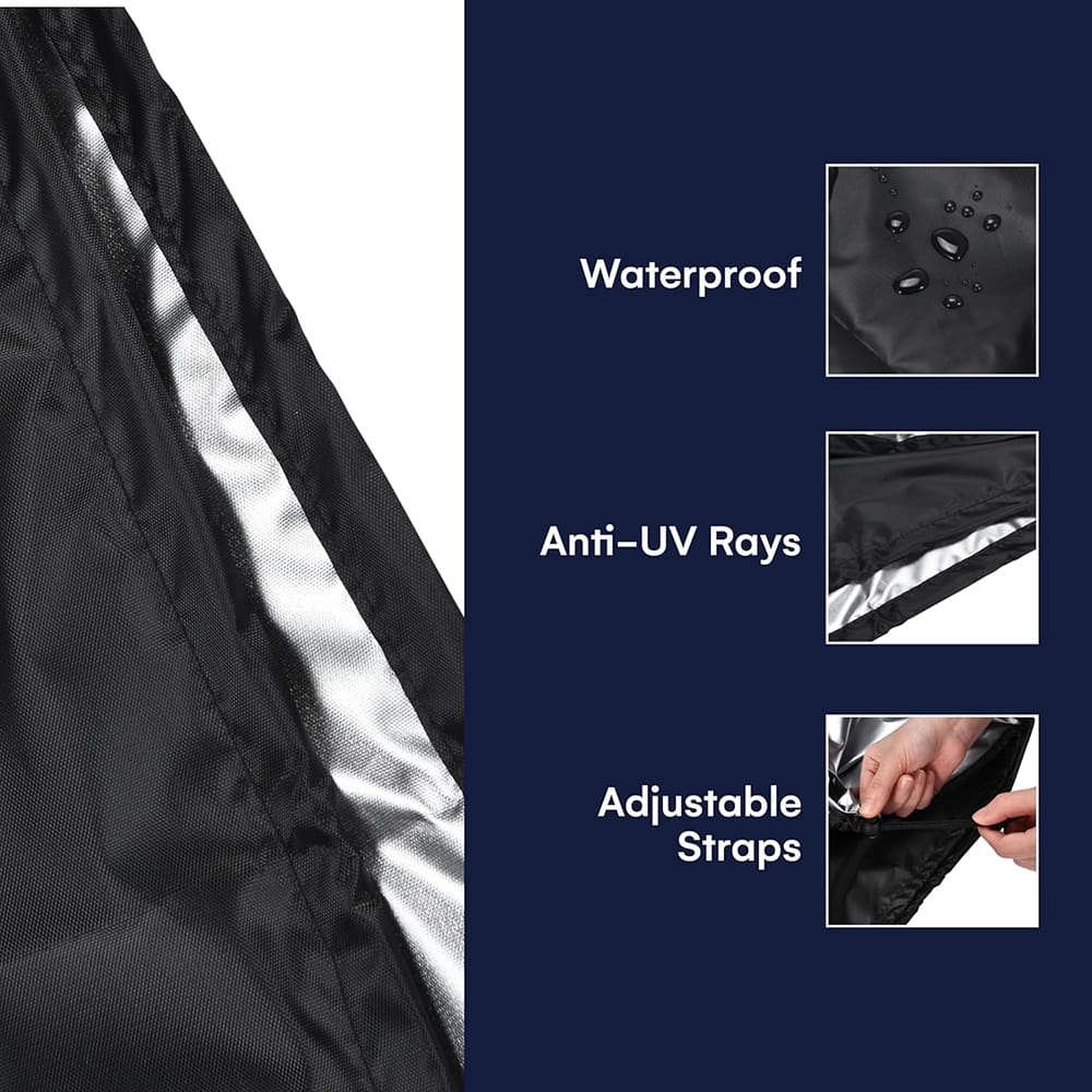 SteadyDoggie Outdoor Furniture Cover, Black, 47" x 47"