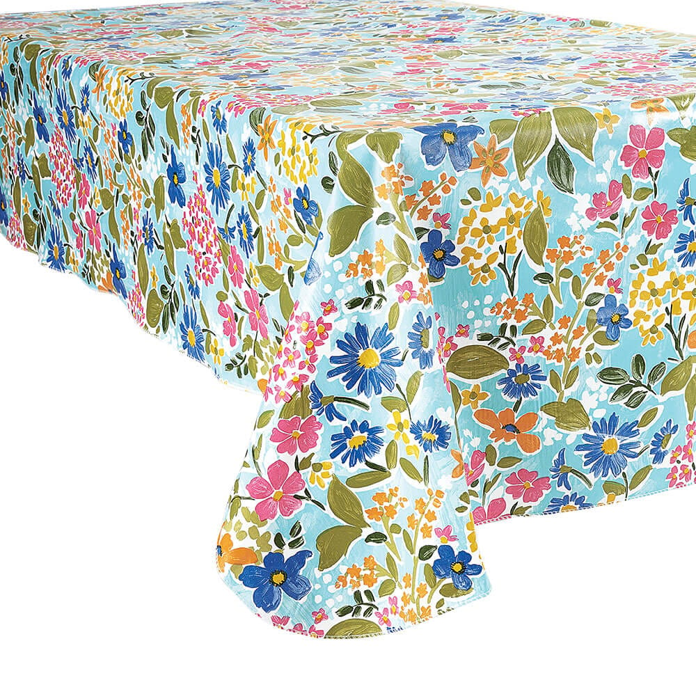 Spring Fling Vinyl Tablecloth with Flannel Backing