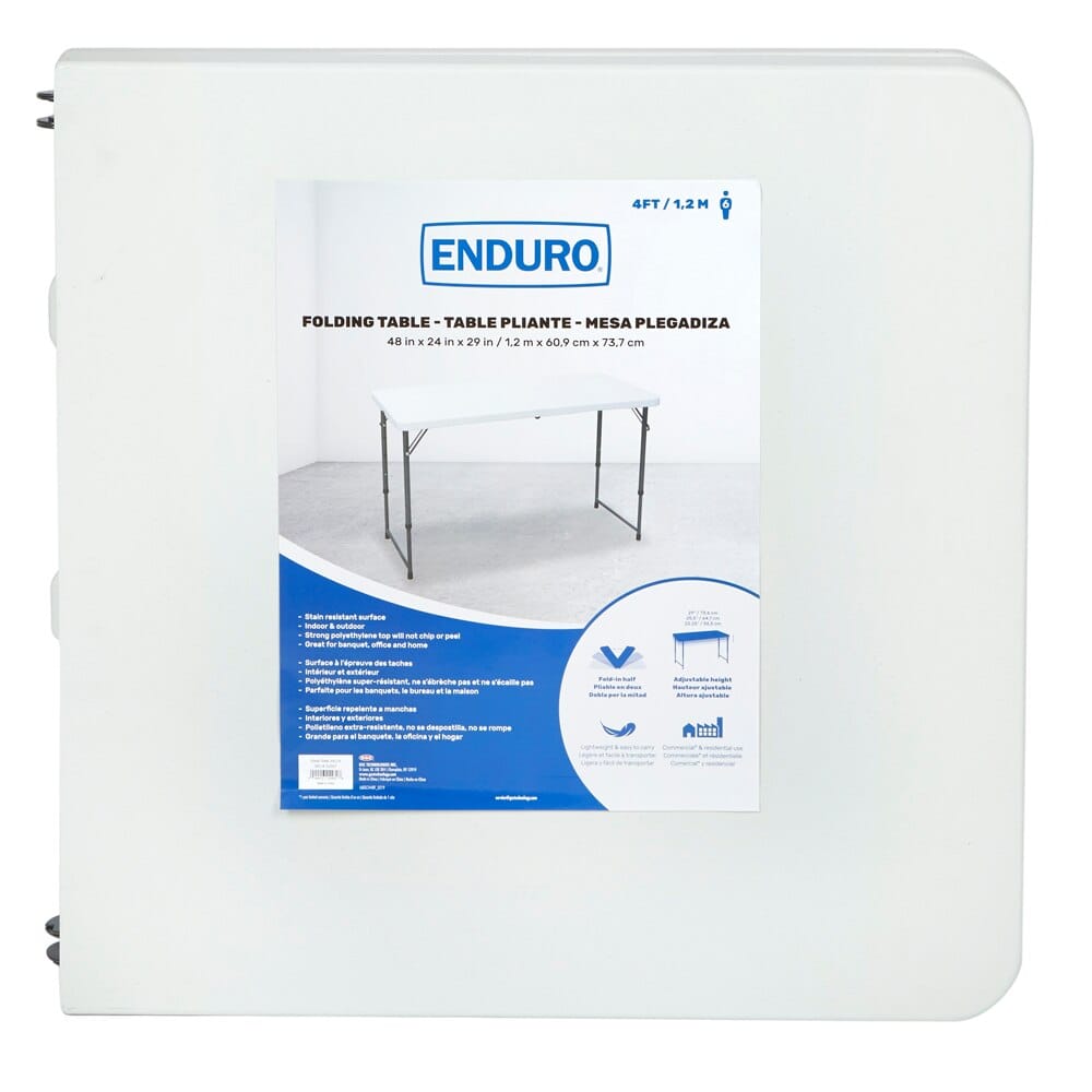 Enduro 4' Steel Frame Folding Table