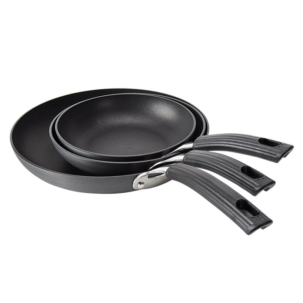 Circulon Hard-Anodized Nonstick Skillet Set, 3-Piece