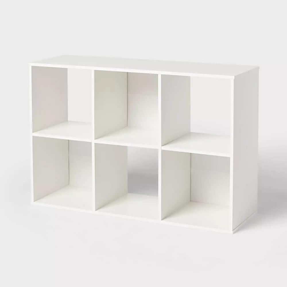 6-Cube Storage Cubby, White