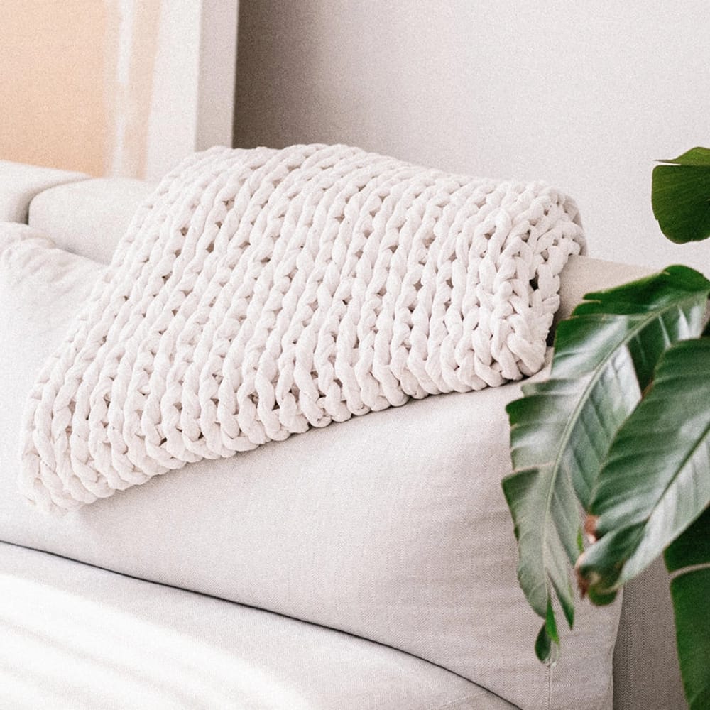 Lets Cuddle Weighted Blanket, Snow, 20 lbs