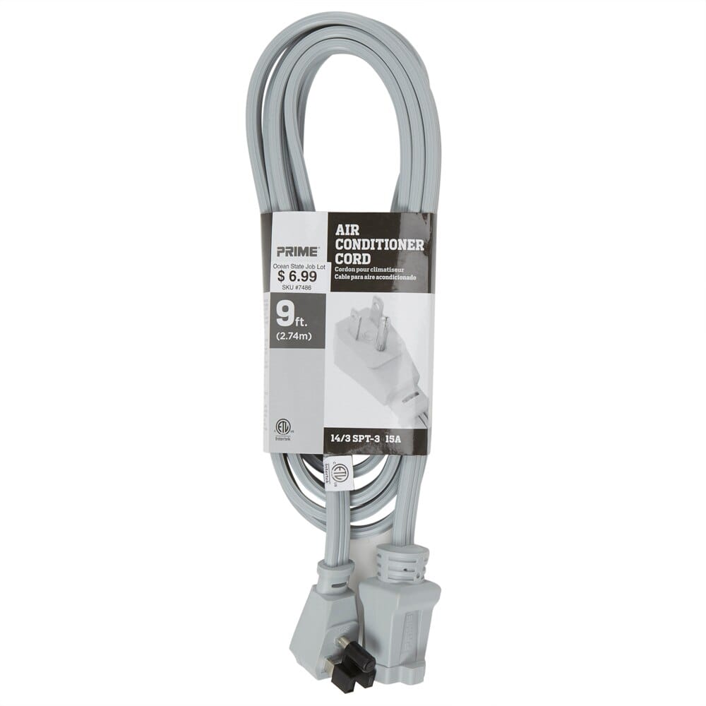 Prime Air Conditioner Extension Cord, 9'