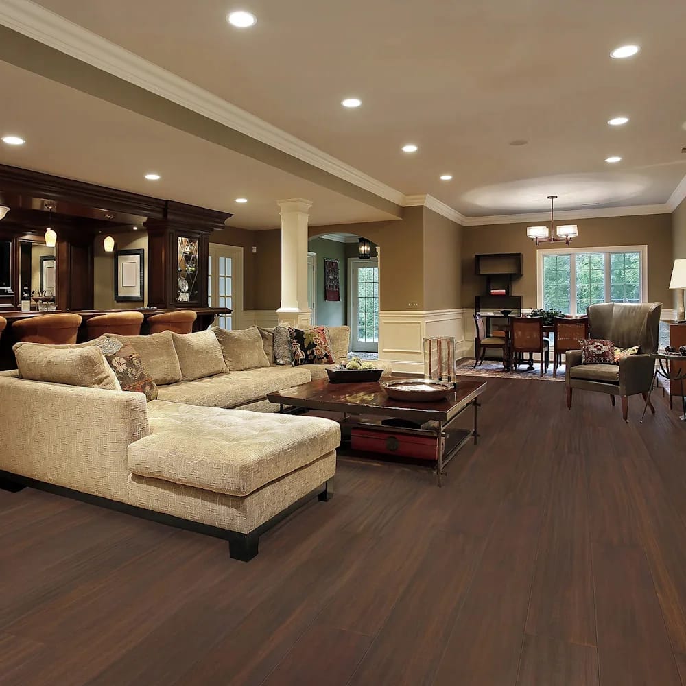 AquaSeal 7mm Distressed Water-Resistant Strand Engineered Bamboo Flooring, Brown, 22.5 sq. ft. ($4.44/sq. ft.)