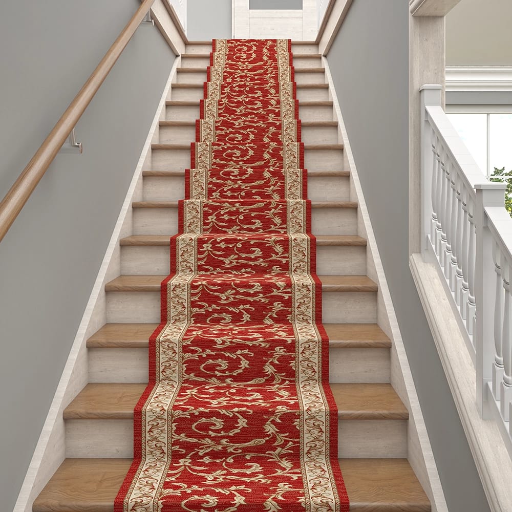 26" x 25' Stair Runner, Veronica Red