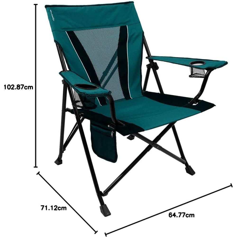 Kijaro XXL Dual Lock Portable Camping Chair, Cayman Blue Iguana
