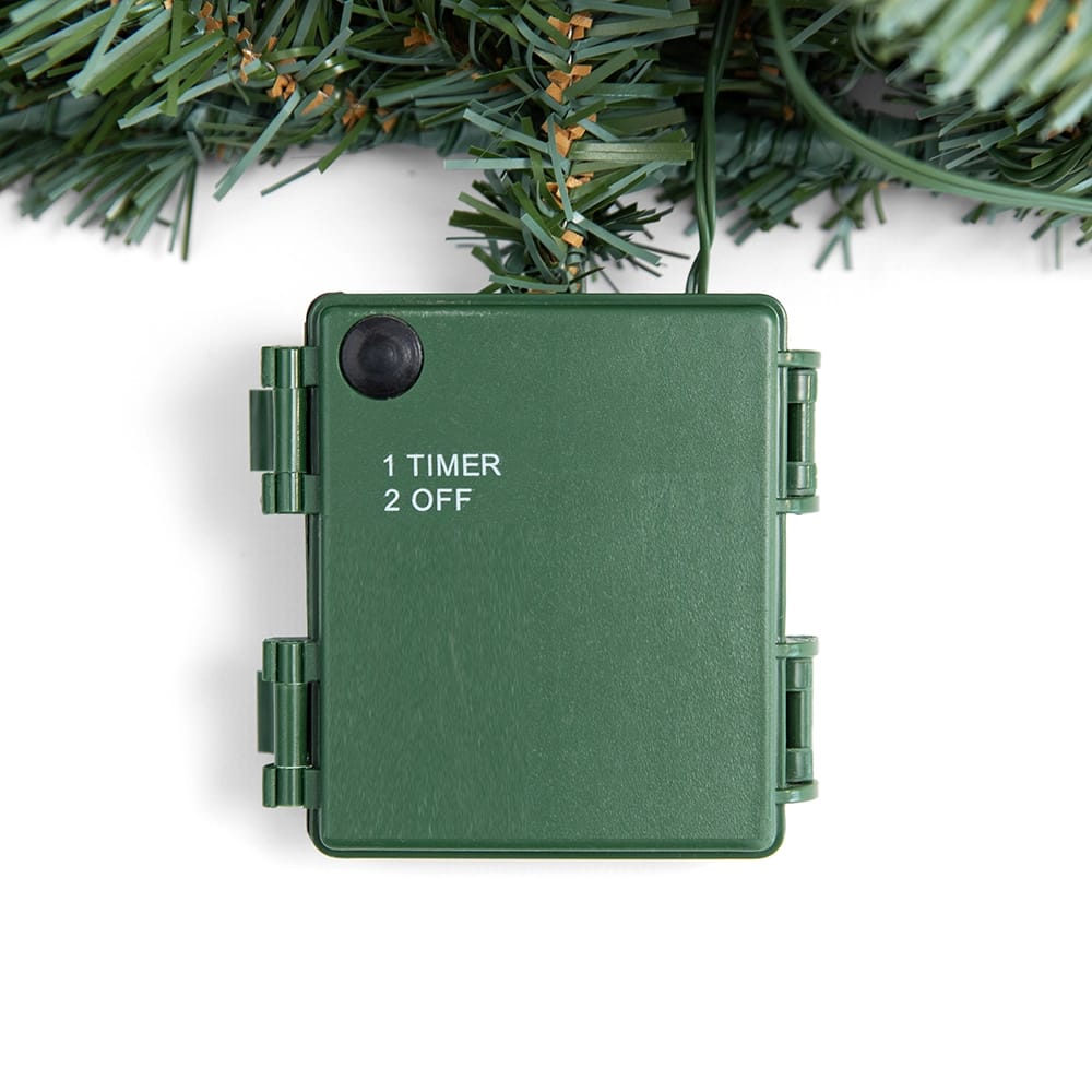 Famous Brand 9' Pre-Lit Blue Spruce Unfrosted Garland, 2 Pack